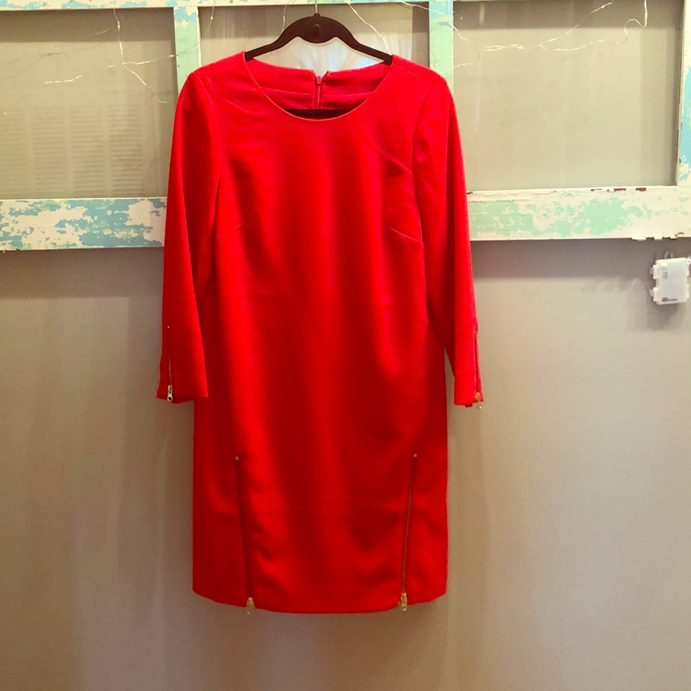 J Crew double zip shift dress